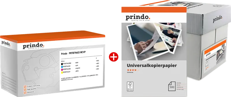 Prindo Classic L Schwarz / Cyan / Magenta / Gelb Value Pack PRTBTN423 MCVP