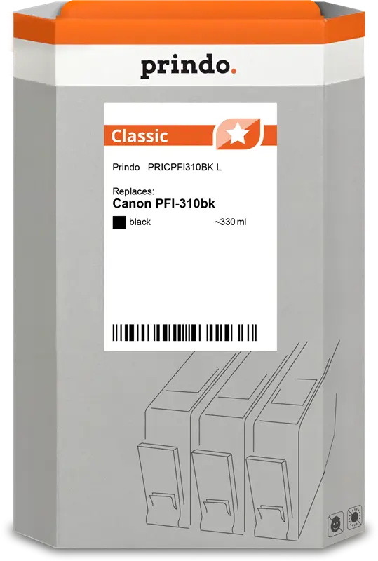 Prindo Classic L Schwarz Druckerpatrone PRICPFI310BK