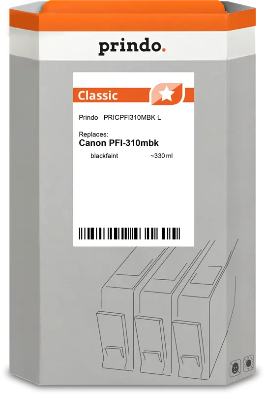 Prindo Classic L Schwarz (Matt) Druckerpatrone PRICPFI310MBK