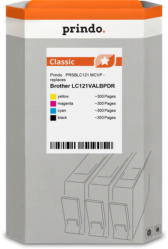Prindo Classic Multipack Schwarz / Cyan / Magenta / Gelb (PRSBLC121 MCVP)