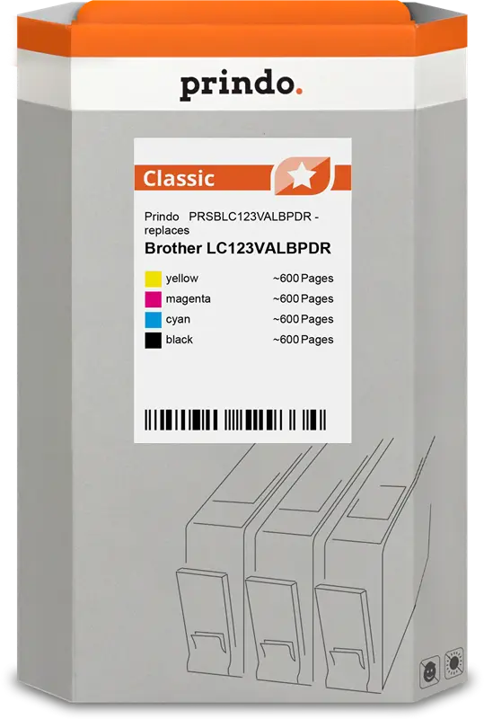Prindo Classic Multipack Schwarz / Cyan / Magenta / Gelb (PRSBLC123VALBPDR)