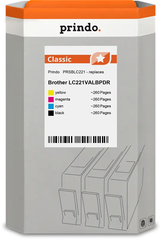 Prindo Classic Multipack Schwarz / Cyan / Magenta / Gelb (PRSBLC221)