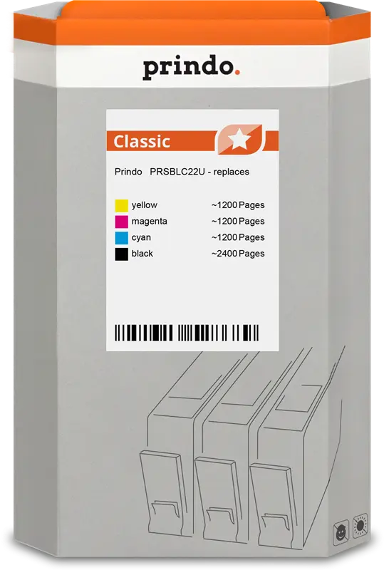 Prindo Classic Multipack Schwarz / Cyan / Magenta / Gelb (PRSBLC22U)