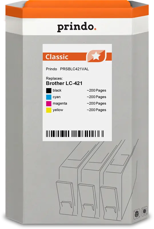 Prindo Classic Multipack Schwarz / Cyan / Magenta / Gelb (PRSBLC421VAL)
