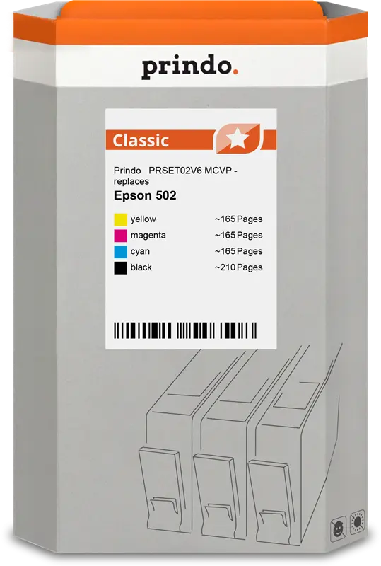 Prindo Classic Multipack Schwarz / Cyan / Magenta / Gelb (PRSET02V6 MCVP)