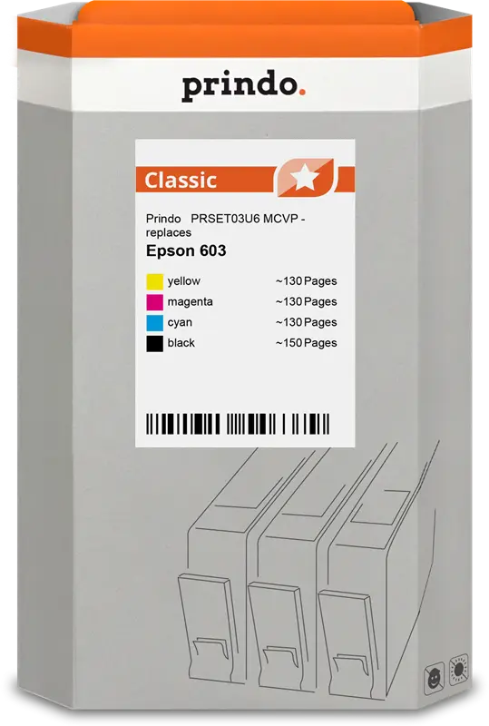 Prindo Classic Multipack Schwarz / Cyan / Magenta / Gelb (PRSET03U6 MCVP)