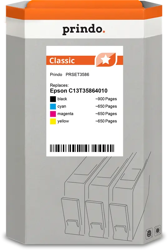 Prindo Classic Multipack Schwarz / Cyan / Magenta / Gelb (PRSET3586)