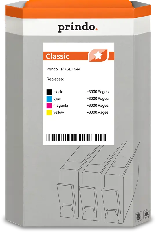 Prindo Classic Multipack Schwarz / Cyan / Magenta / Gelb (PRSET944)