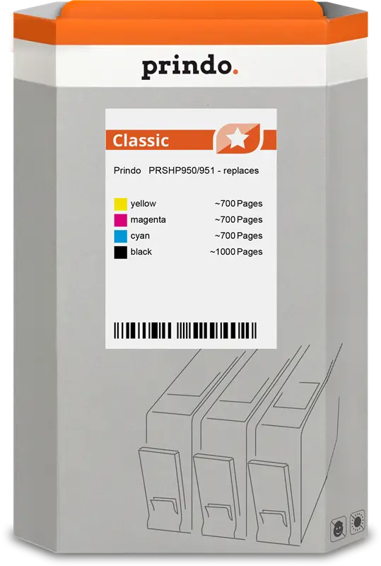 Prindo Classic Multipack Schwarz / Cyan / Magenta / Gelb (PRSHP950/951)