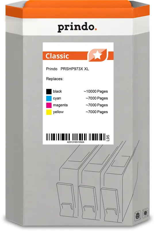 Prindo Classic Multipack Schwarz / Cyan / Magenta / Gelb (PRSHP973X)