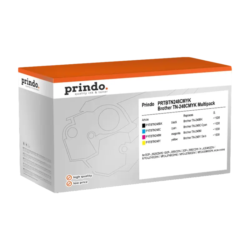 Prindo Classic Multipack Schwarz / Cyan / Magenta / Gelb (PRTBTN248CMYK)