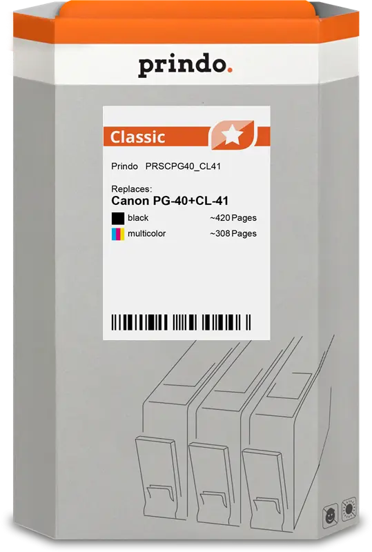 Prindo Classic Multipack Schwarz / mehrere Farben (PRSCPG40_CL41)