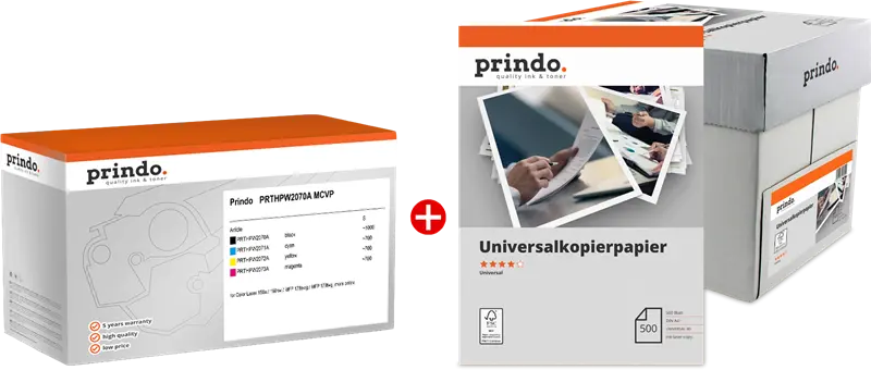 Prindo Classic Schwarz / Cyan / Magenta / Gelb Value Pack PRTHPW2070A MCVP