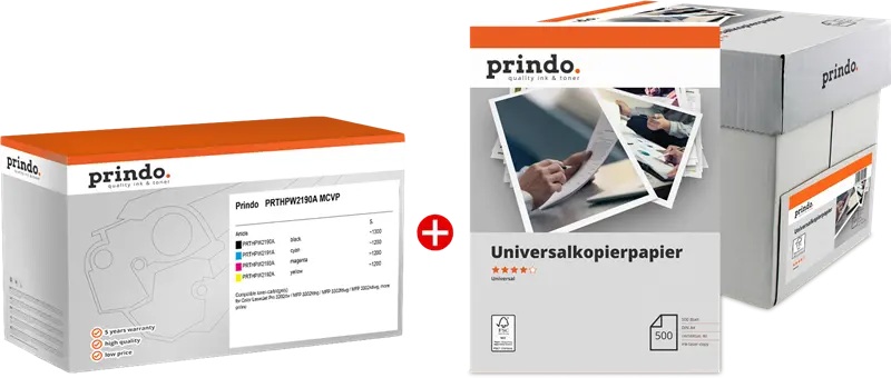 Prindo Classic Schwarz / Cyan / Magenta / Gelb / Weiss Value Pack PRTHPW2190A MCVP