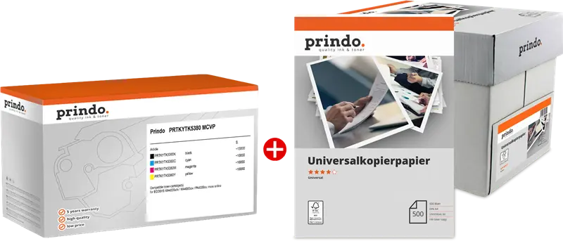 Prindo Classic Schwarz / Cyan / Magenta / Gelb / Weiss Value Pack PRTKYTK5380 MCVP
