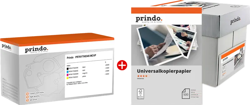 Prindo Classic Schwarz / Cyan / Magenta / Gelb / Weiss Value Pack PRTKYTK8345 MCVP