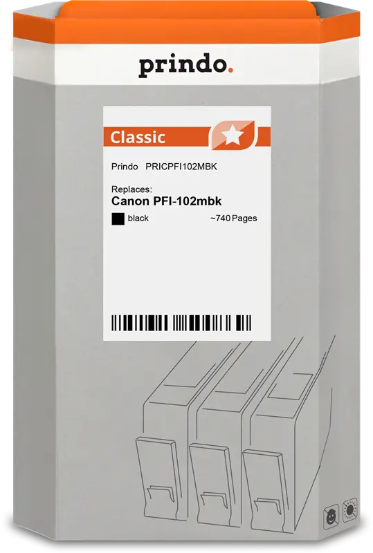 Prindo Classic Schwarz Druckerpatrone PRICPFI102MBK