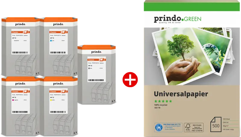 Prindo Classic Schwarz (Foto) / Cyan / Magenta / Gelb / Grau / rauchweiß Value Pack PRSHPC937 MCVP 01