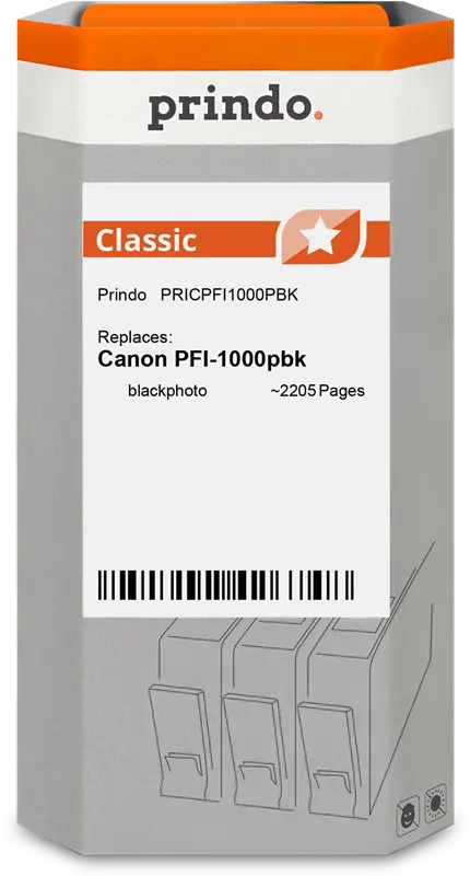 Prindo Classic Schwarz (Foto) Druckerpatrone PRICPFI1000PBK