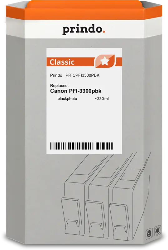 Prindo Classic Schwarz (Foto) Druckerpatrone PRICPFI3300PBK