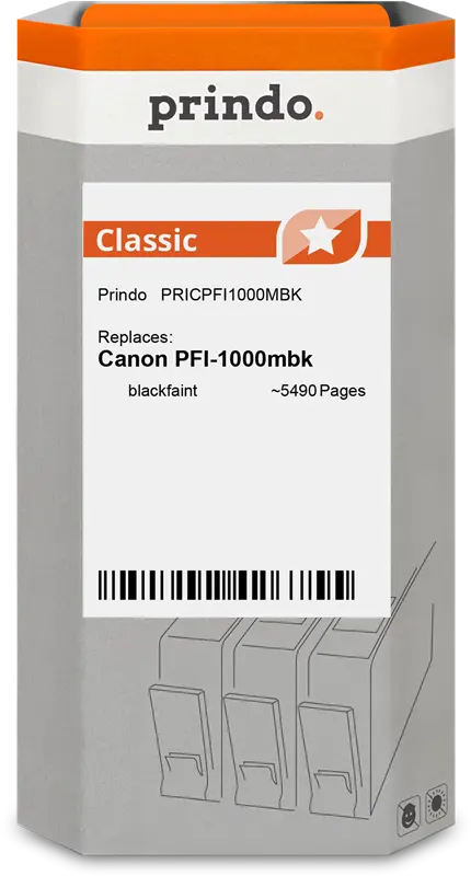 Prindo Classic Schwarz (Matt) Druckerpatrone PRICPFI1000MBK