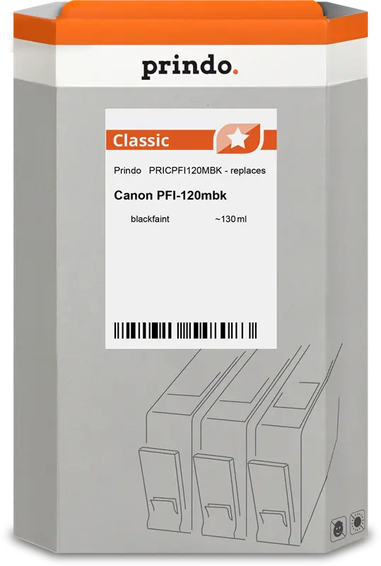 Prindo Classic Schwarz (Matt) Druckerpatrone PRICPFI120MBK