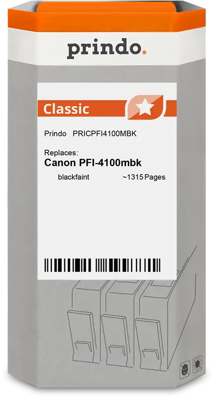 Prindo Classic Schwarz (Matt) Druckerpatrone PRICPFI4100MBK