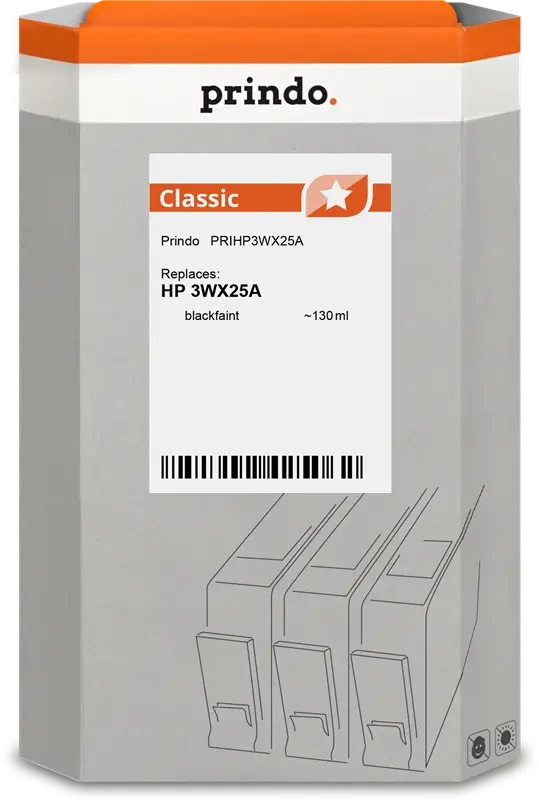 Prindo Classic Schwarz (Matt) Druckerpatrone PRIHP3WX25A