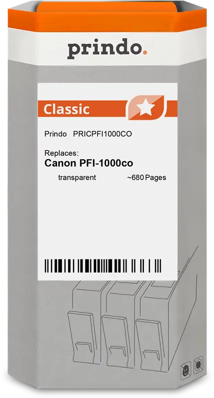 Prindo Classic Transparent Druckerpatrone PRICPFI1000CO