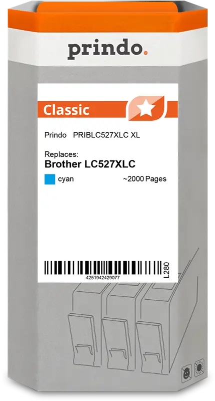 Prindo Classic XL Cyan Druckerpatrone PRIBLC527XLC