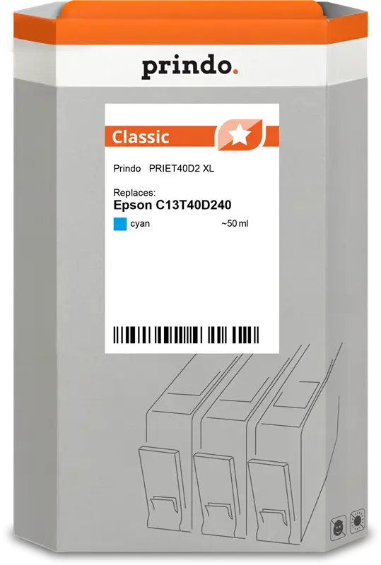 Prindo Classic XL Cyan Druckerpatrone PRIET40D2