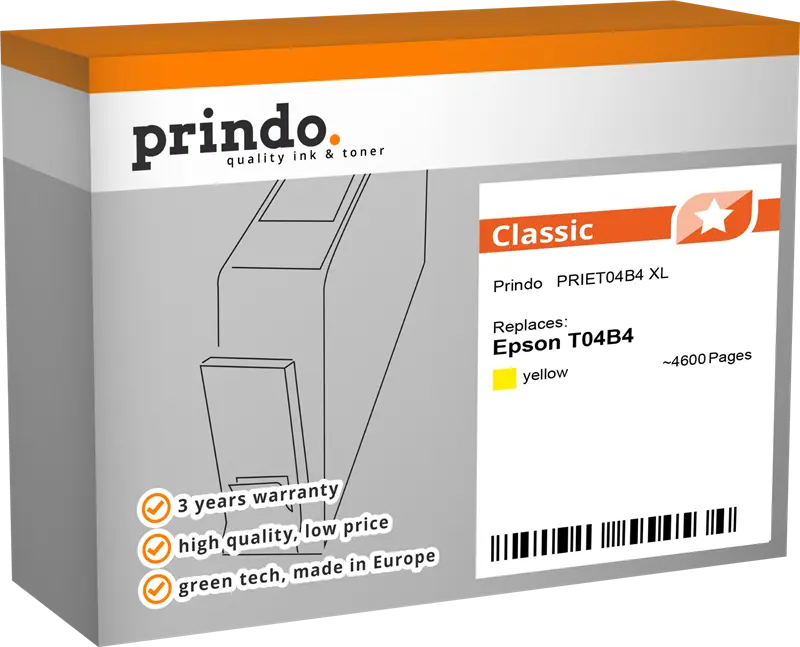 Prindo Classic XL Gelb Druckerpatrone PRIET04B4