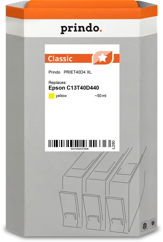 Prindo Classic XL Gelb Druckerpatrone PRIET40D4