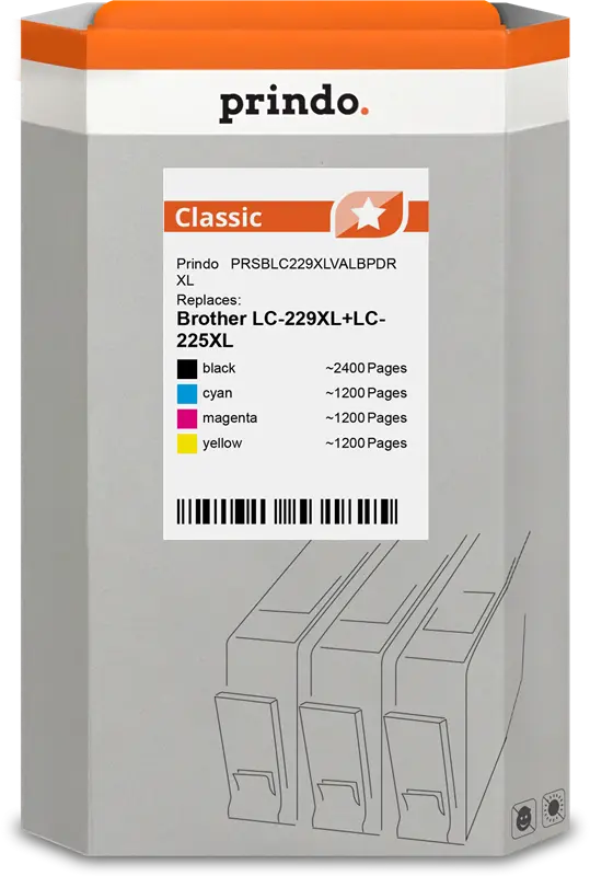 Prindo Classic XL Multipack Schwarz / Cyan / Magenta / Gelb (PRSBLC229XLVALBPDR)