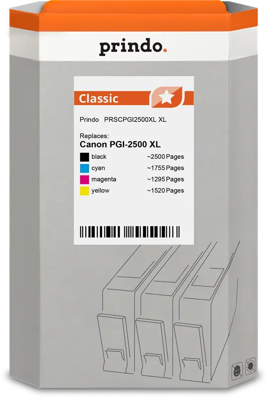 Prindo Classic XL Multipack Schwarz / Cyan / Magenta / Gelb (PRSCPGI2500XL)