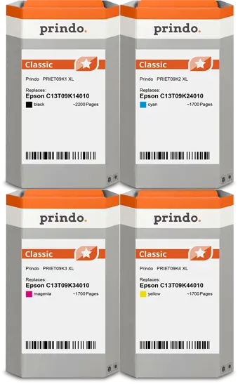Prindo Classic XL Multipack Schwarz / Cyan / Magenta / Gelb (PRSET09K MCVP 01)