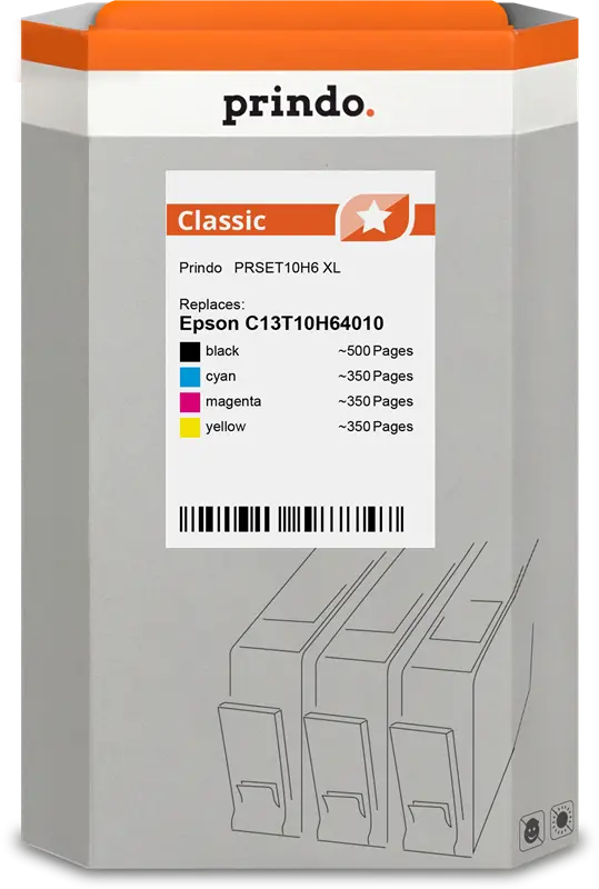 Prindo Classic XL Multipack Schwarz / Cyan / Magenta / Gelb (PRSET10H6)