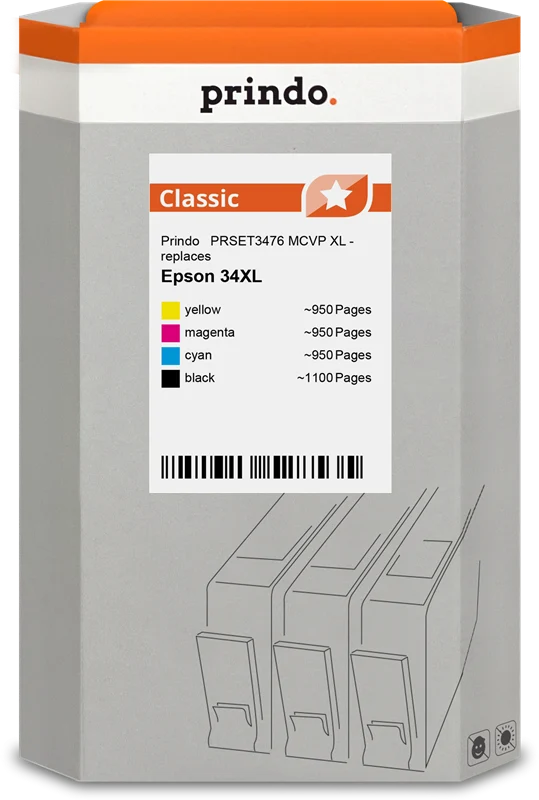Prindo Classic XL Multipack Schwarz / Cyan / Magenta / Gelb (PRSET3476 MCVP)
