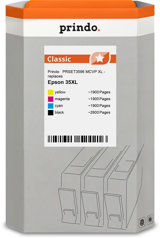 Prindo Classic XL Multipack Schwarz / Cyan / Magenta / Gelb (PRSET3596 MCVP)