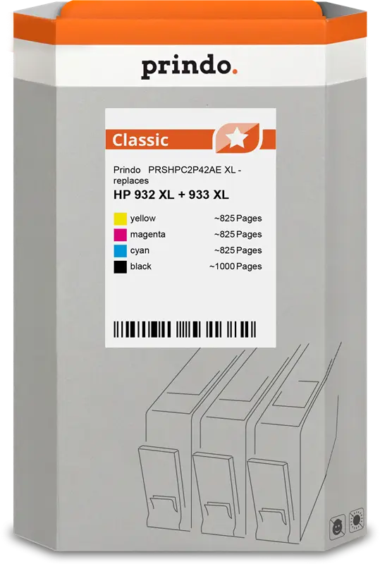 Prindo Classic XL Multipack Schwarz / Cyan / Magenta / Gelb (PRSHPC2P42AE)