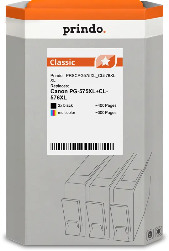 Prindo Classic XL Multipack Schwarz / mehrere Farben (PRSCPG575XL_CL576XL)