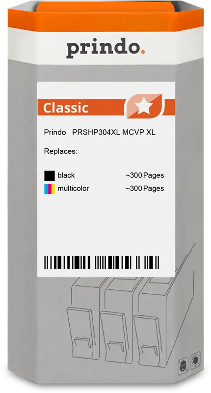 Prindo Classic XL Multipack Schwarz / mehrere Farben (PRSHP304XL MCVP)