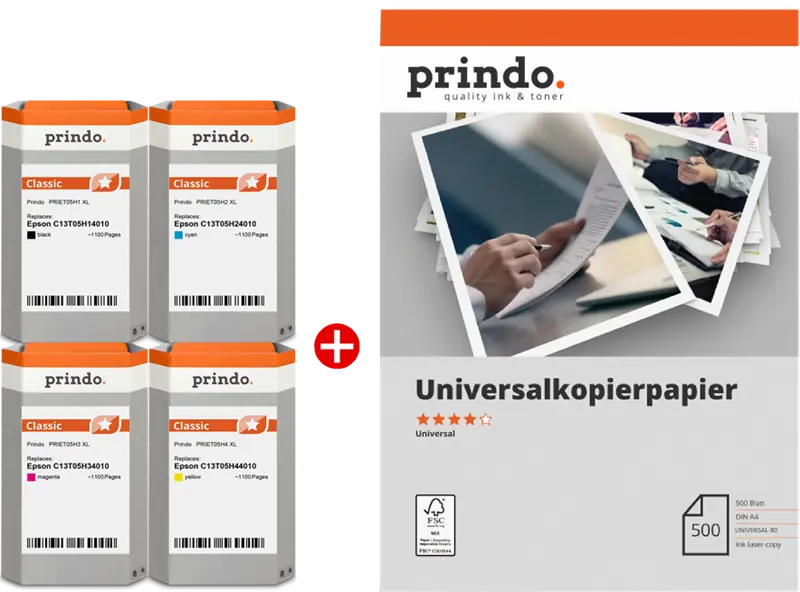 Prindo Classic XL Schwarz / Cyan / Magenta / Gelb Value Pack PRSET05H6 MCVP