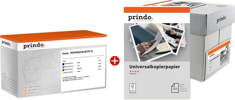 Prindo Classic XL Schwarz / Cyan / Magenta / Gelb Value Pack PRTHPW2210X MCVP