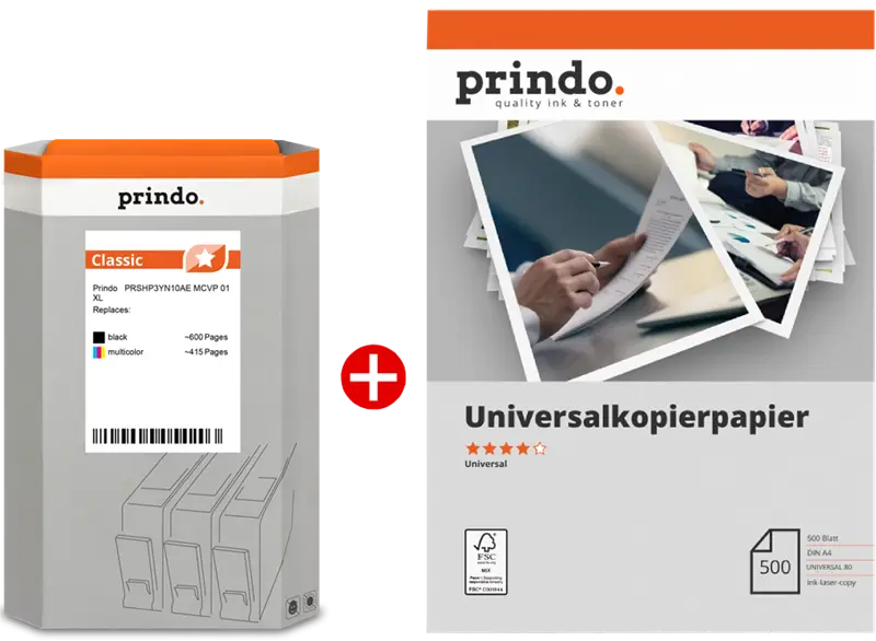 Prindo Classic XL Schwarz / mehrere Farben Value Pack PRSHP3YN10AE MCVP 01