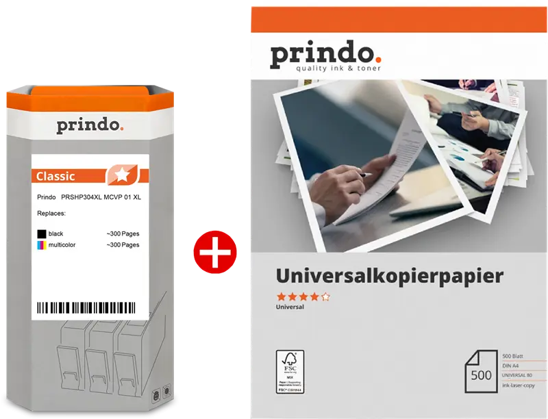 Prindo Classic XL Schwarz / mehrere Farben / Weiss Value Pack PRSHP304XL MCVP 01