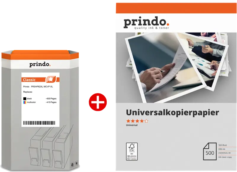 Prindo Classic XL Schwarz / mehrere Farben / Weiss Value Pack PRSHP62XL MCVP