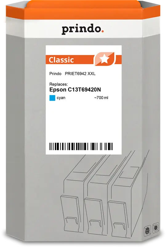 Prindo Classic XXL Cyan Druckerpatrone PRIET6942