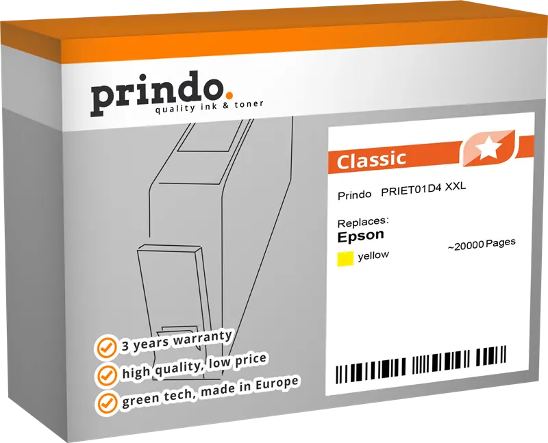 Prindo Classic XXL Gelb Druckerpatrone PRIET01D4