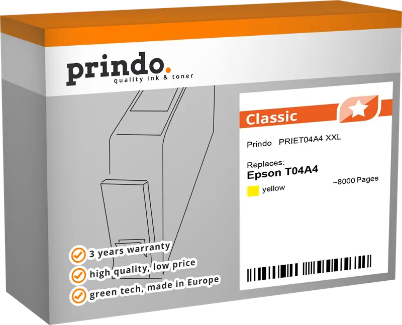 Prindo Classic XXL Gelb Druckerpatrone PRIET04A4